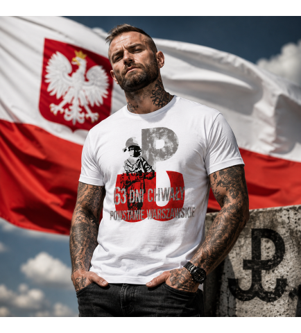 KOSZULKA PATRIOTYCZNI 63 DNI POLSKA WALCZY